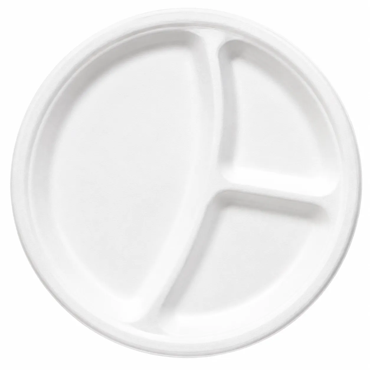 3 Compartment Bagasse Dinner Plates