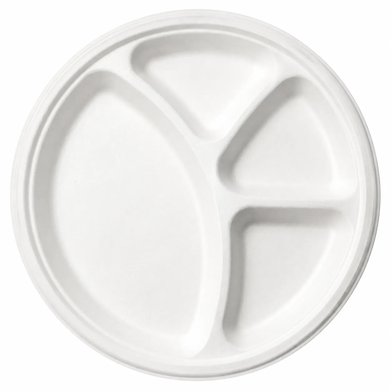 4 Compartment Bagasse Meal Plates