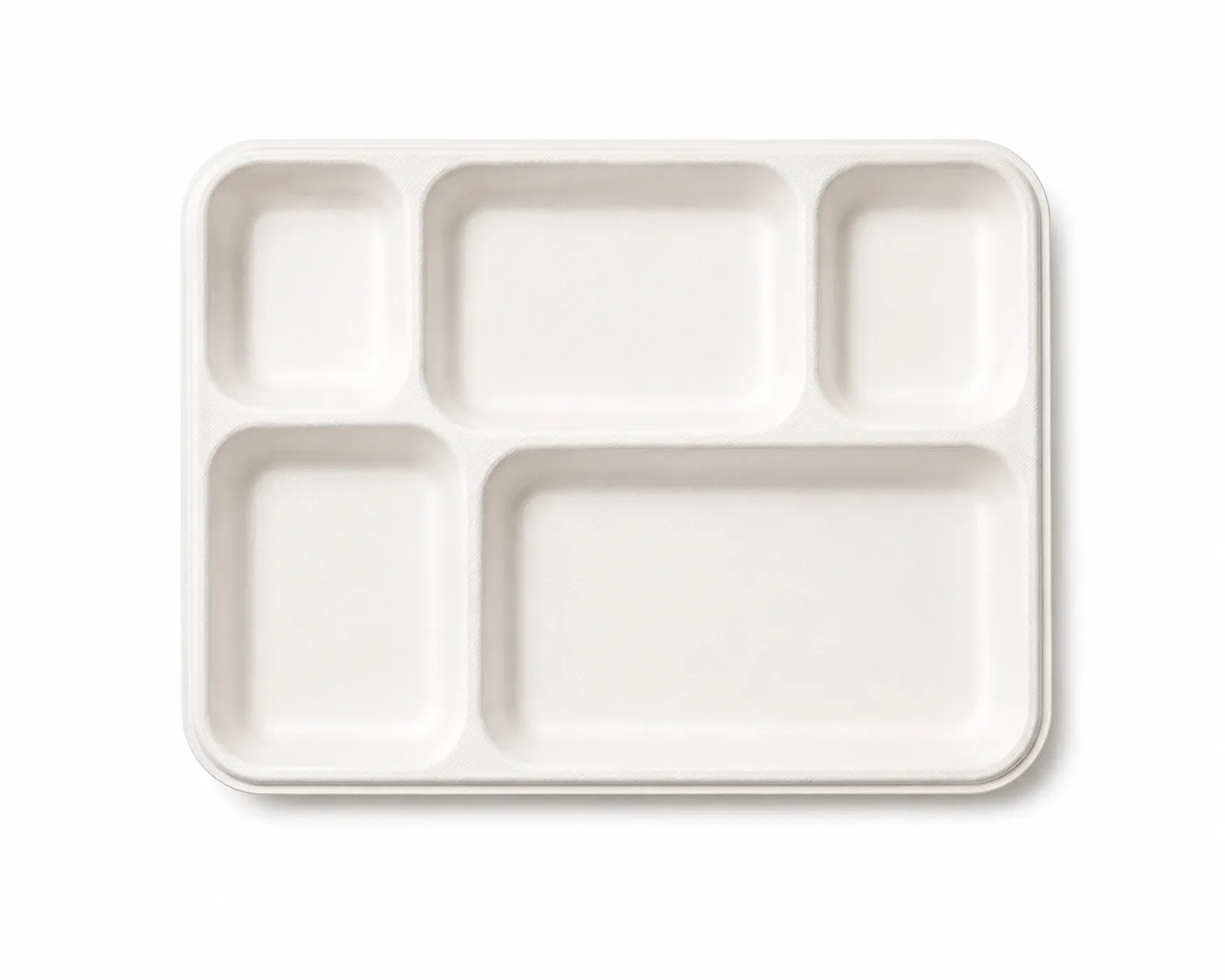 5 Compartment Bagasse Plates