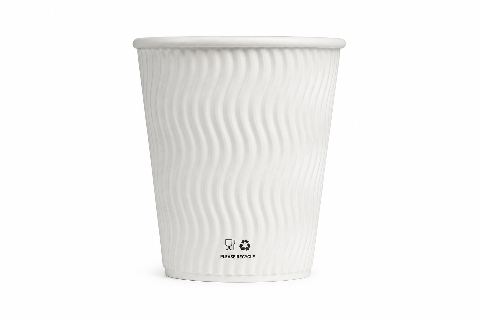 20x25 8oz Triple Wall White Ripple Cups