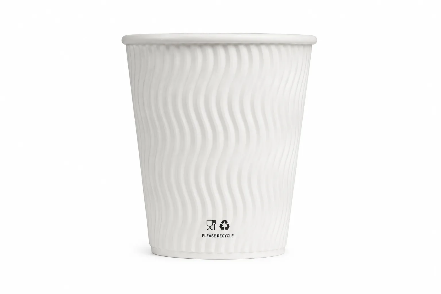 10x50+50 8oz White Ripple Cups Lids COMBO