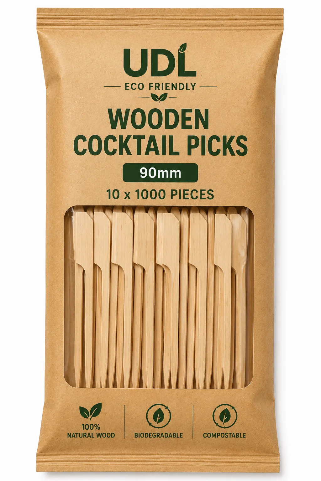 10x100 3.5"/90mm Bamboo Gun Shape Skewer
