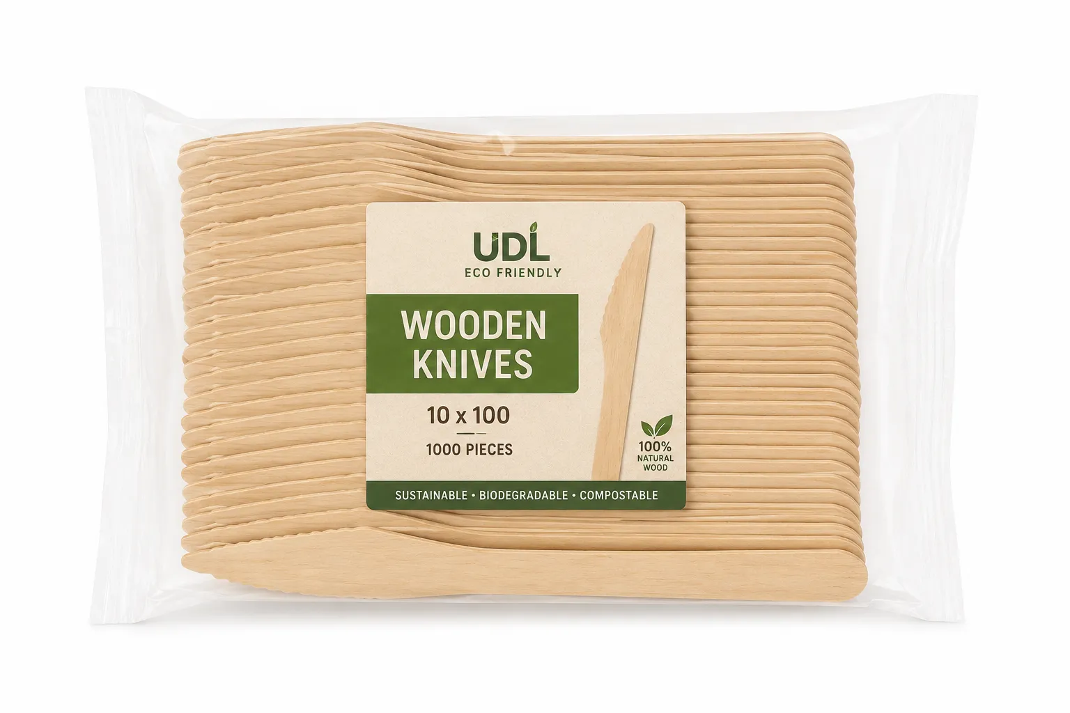 10x100 Wooden Knives