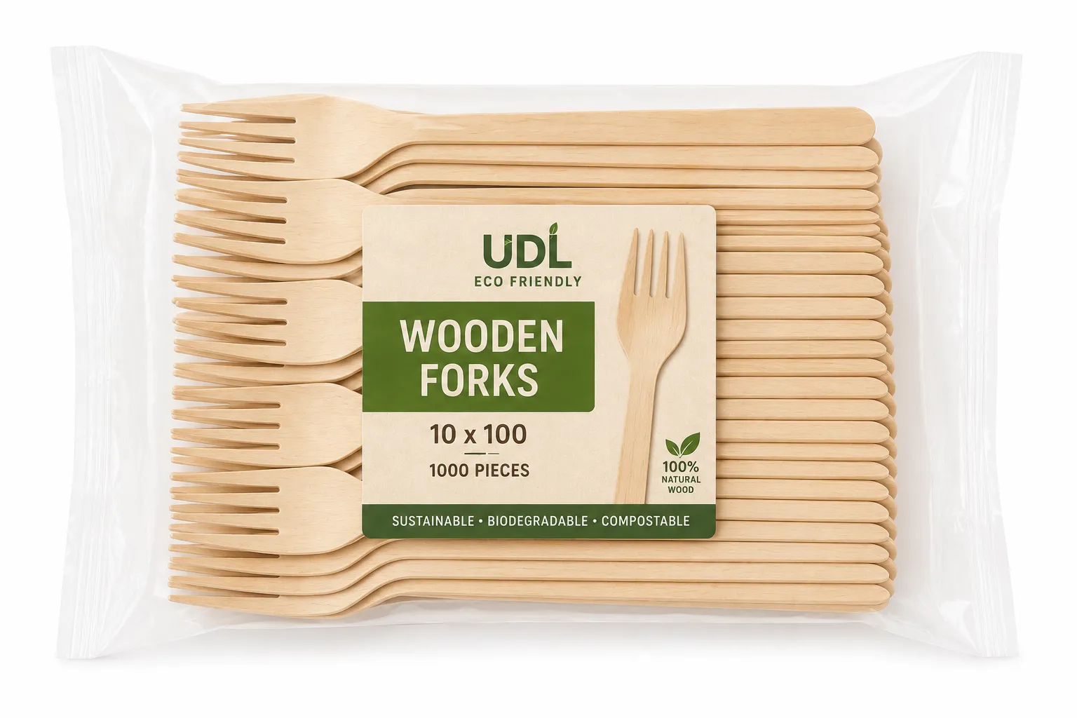 10x100 Wooden Forks