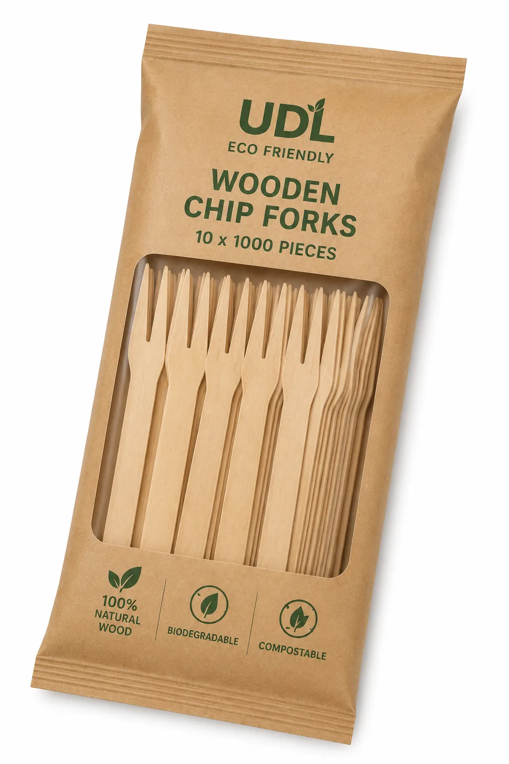 10x1000 Wooden Chip Forks